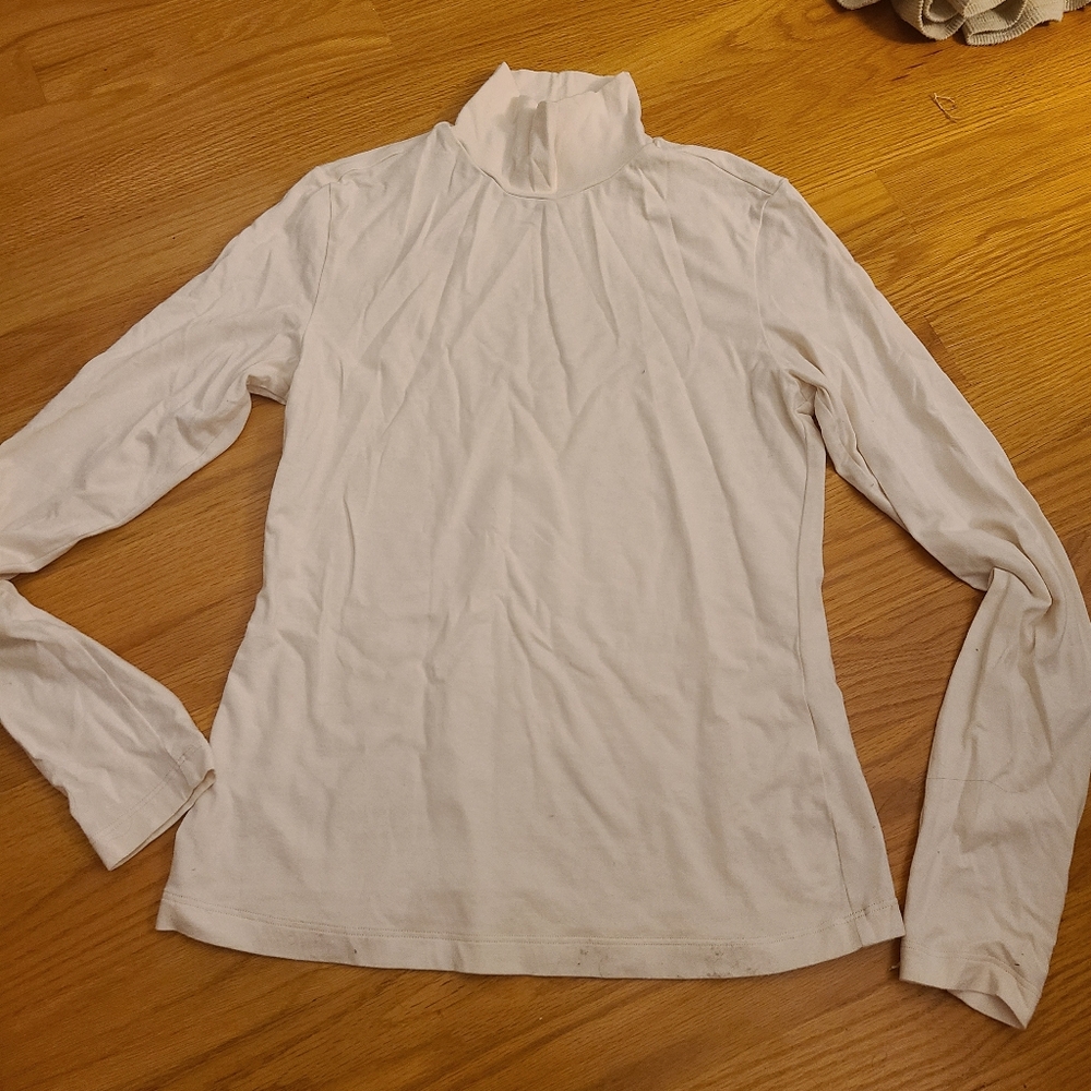 Frank and Oak cream mock neck